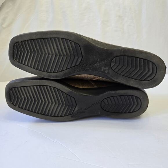 Ros Hommerson Vintage 80s Bronze Leather Ankle Boots 9.5N Metallic Booties - Picture 11 of 11